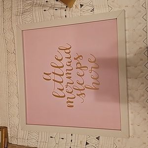 A Little Mermaid Sleeps Here Print